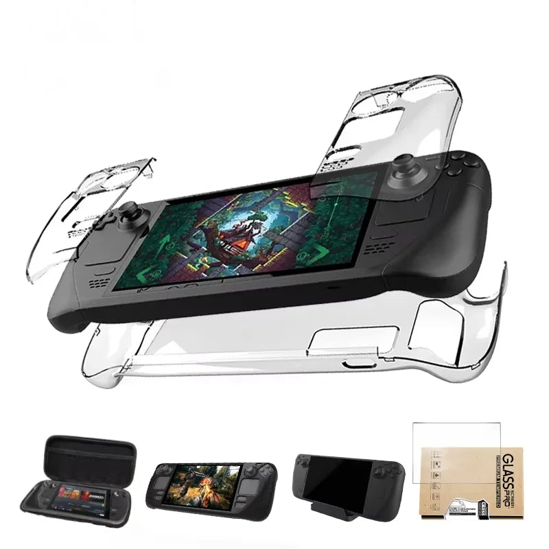 Portable Storage Bag + Crystal Shell + Tempered Glass + Dock