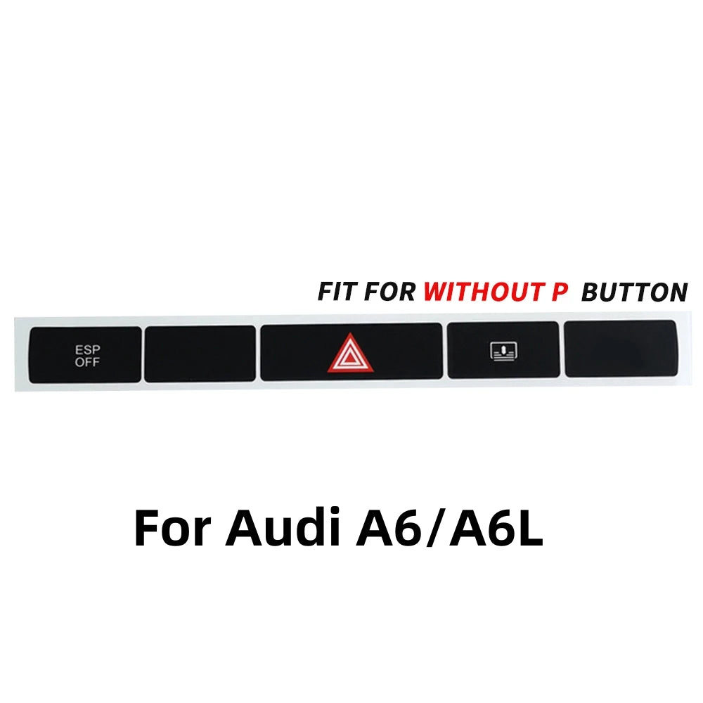 For Audi A6 C6 Button Sticker Interior Replacement Parts Button Repair Trim For Audi A6 4F 2004-2011 Climate Control Panel Cover