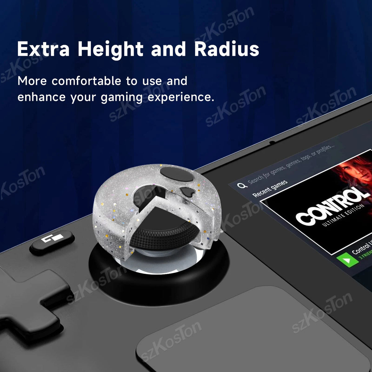Skull Thumb Grip Caps for Steam Deck Games Console Silicone 