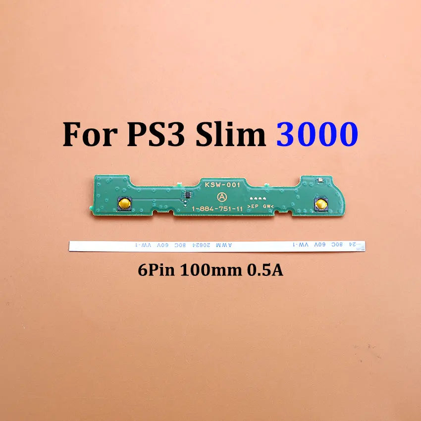 Host Power Button On OFF Switch Board Ribbon Cable Board Flex Cable For PS3 Slim 2000 2500 3000 4000 Console Parts Replacement