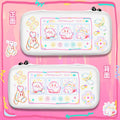 Switch Carrying Case Kirby White Portable Handle Hard Protective Storage Bag Compatible With Ns Oled Lite For Game Console