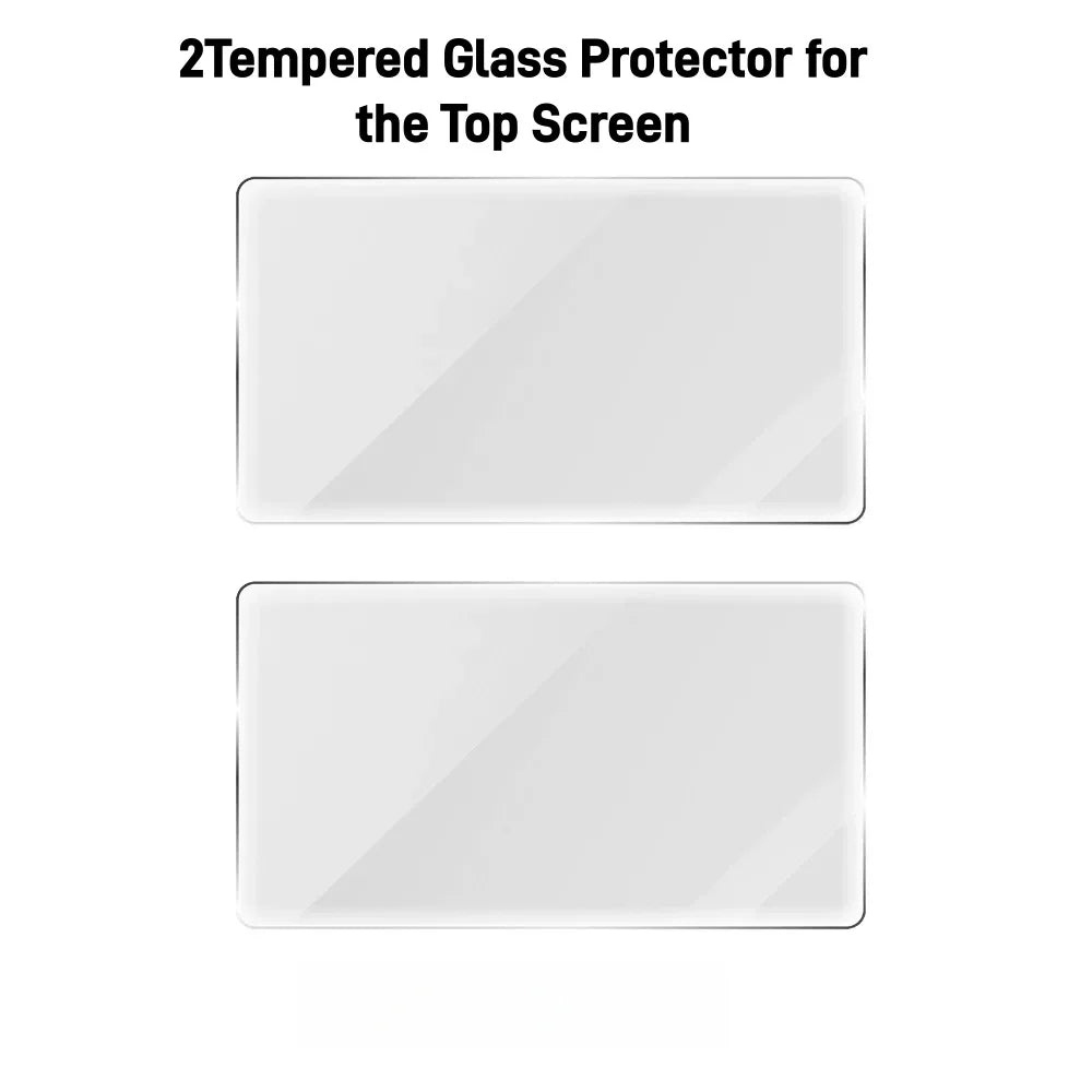 For AYN THOR Handheld Game Console - White TPU Grip + Hard C
