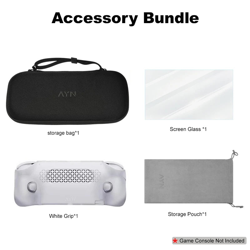 Odin 2 Portal Bag Handheld Game Console Protect Black Bag Waterproof Portable Grip Screen Film Black Case of AYN Odin 2 Portal