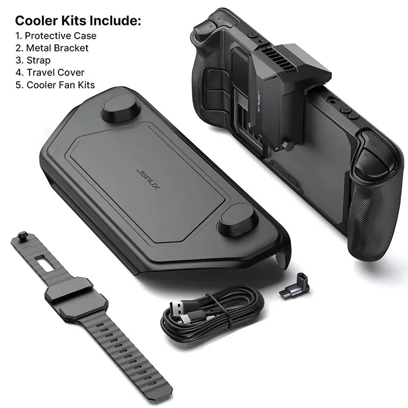 JSAUX ModCase for Steam Deck OLED Case Shock Absorbing Anti Drop Modularization Gaming Accessories with Detachable Front Shell