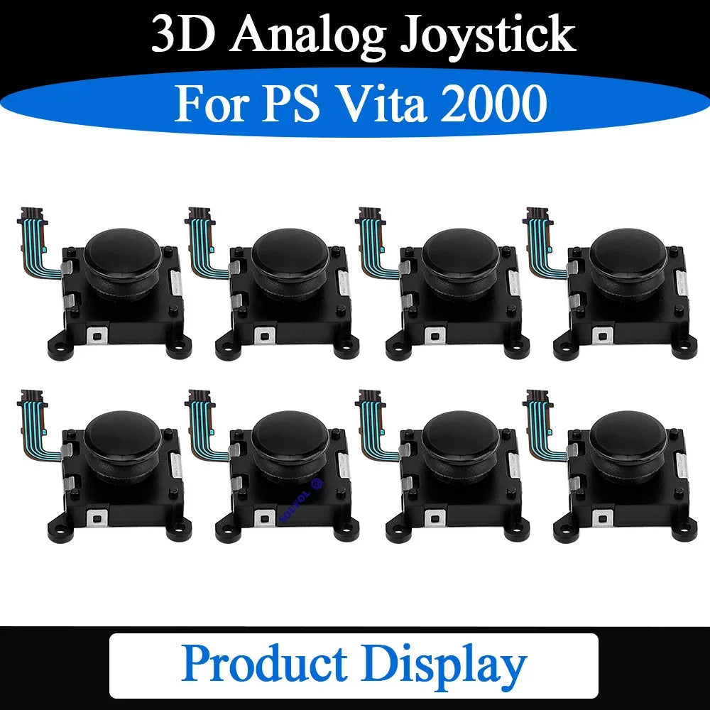High Quality 1/2/5/8/10PCS For PS Vita 2000 Black/White 3D Analog Stick Rocker Thumb Stick For PSV2000 Accessory Replace Parts