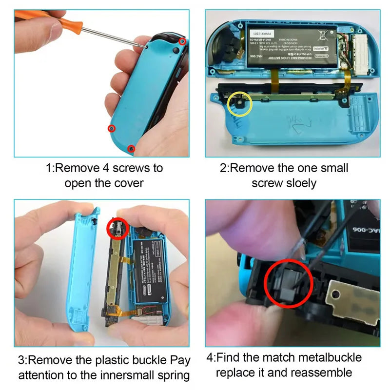 Metal Lock Buckles Latches for Switch OLED /Switch Joycon Re