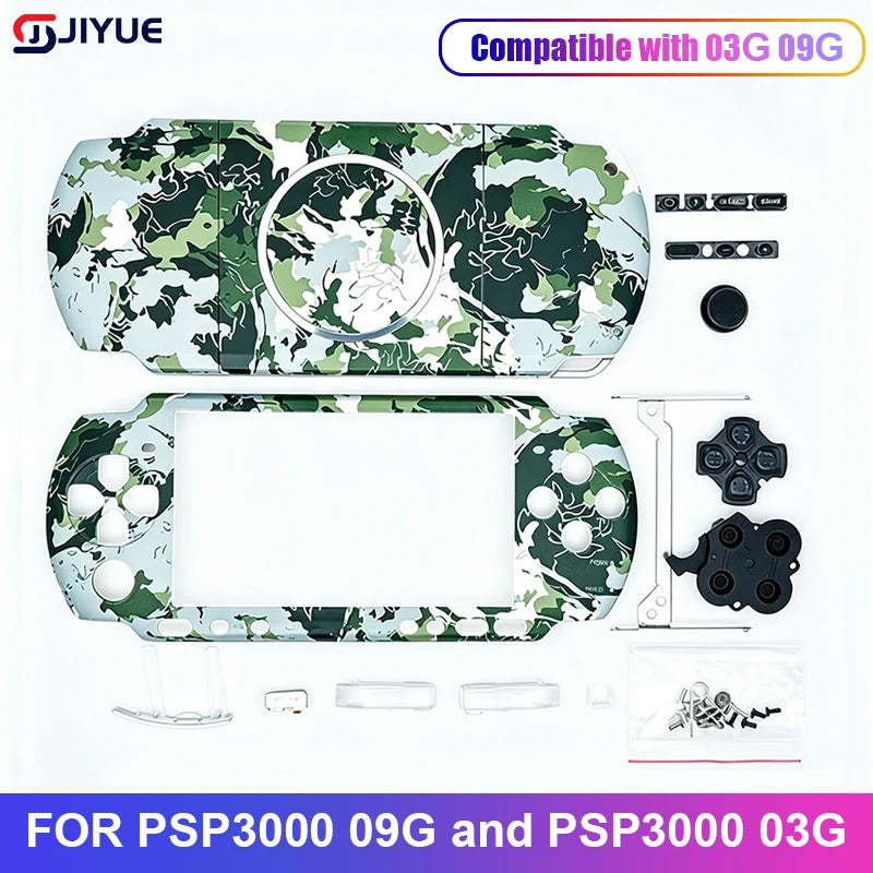 Camouflage Full Housing Shell Case Replacement for PSP3000 w