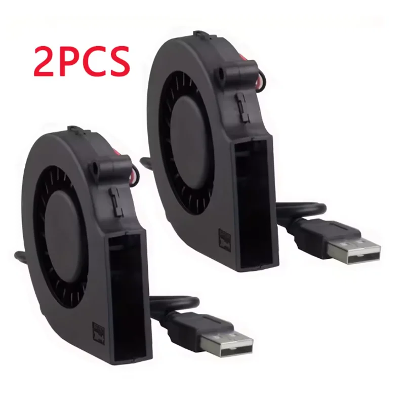 1-3PCS 75mm USB Fan Cooling Turbo Blower 15mm Brushless 3D Printer 7515 For Extruder DC Cooler Power Inverter Air Pump