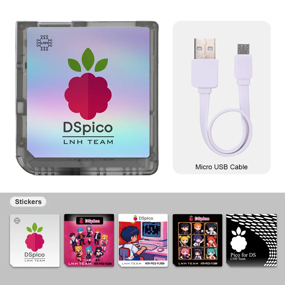 Colorful RP2040 Dspico Game Card Reader MicroUSB White PCBA for Nintendo NDS NDSL DSi 3DS NEW 3DS XL Consoles