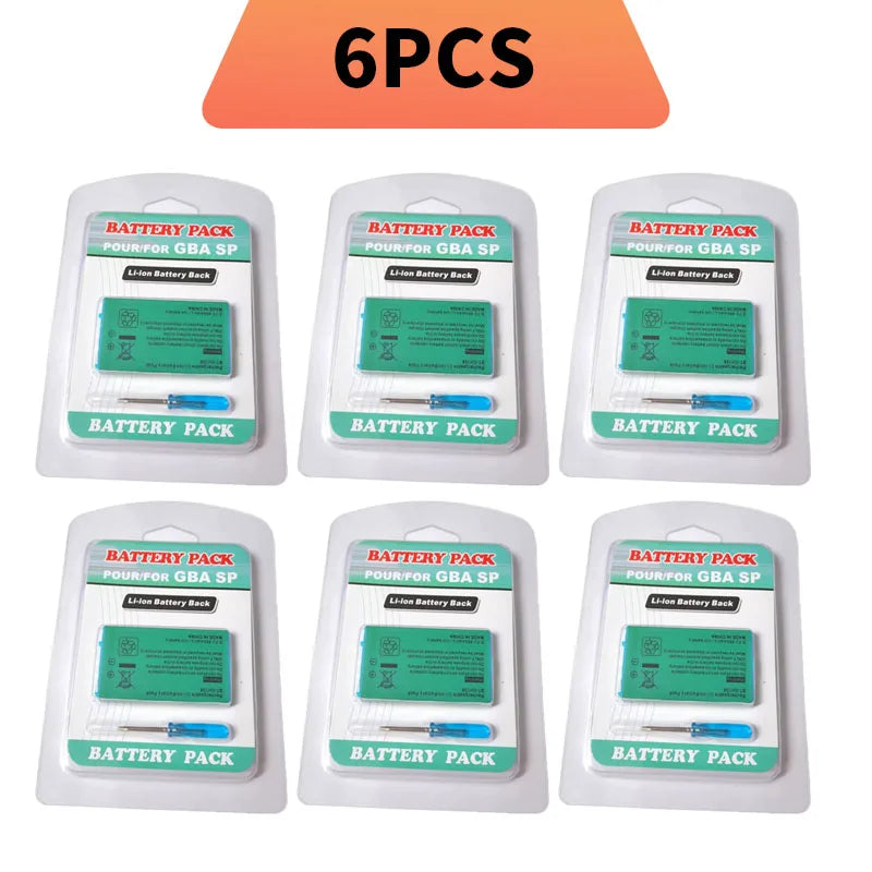 850mAh Rechargeable Battery&Screwdriver Kit For Game GBA SP for Boy Advance / GBA SP Replacement Lithium-ion Battery