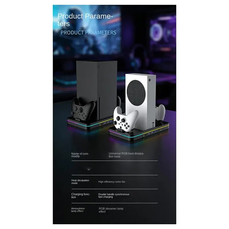 Smart-For /Series X/S Cooling Fan Multi-Function Console Cha