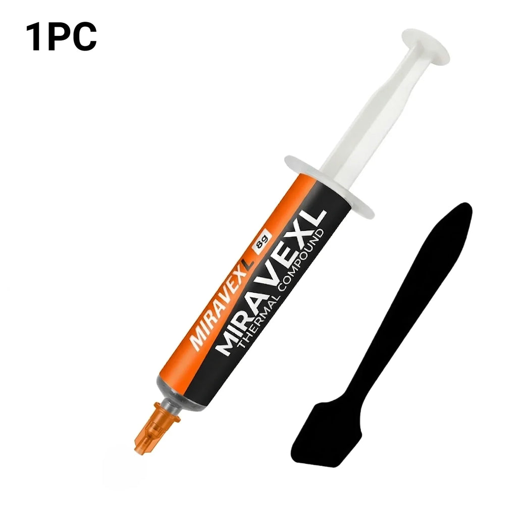 MIRAVEXL 8g Non-Conductive Thermal Paste Safe Cooling Heatsink Compound For CPU GPU PC Console Repair & Heat Dissipation + Tools