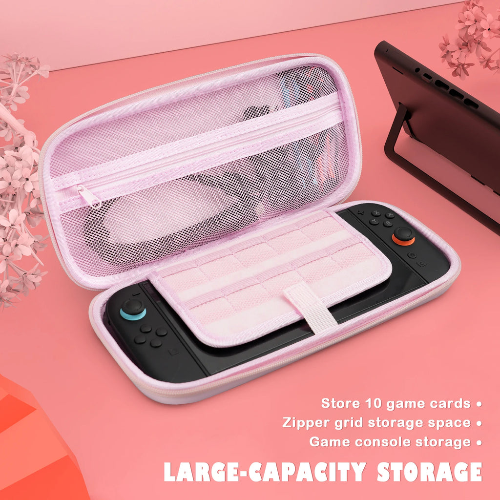 Pink Travel Case Accessories For Nintendo Switch 2 Cute Saku