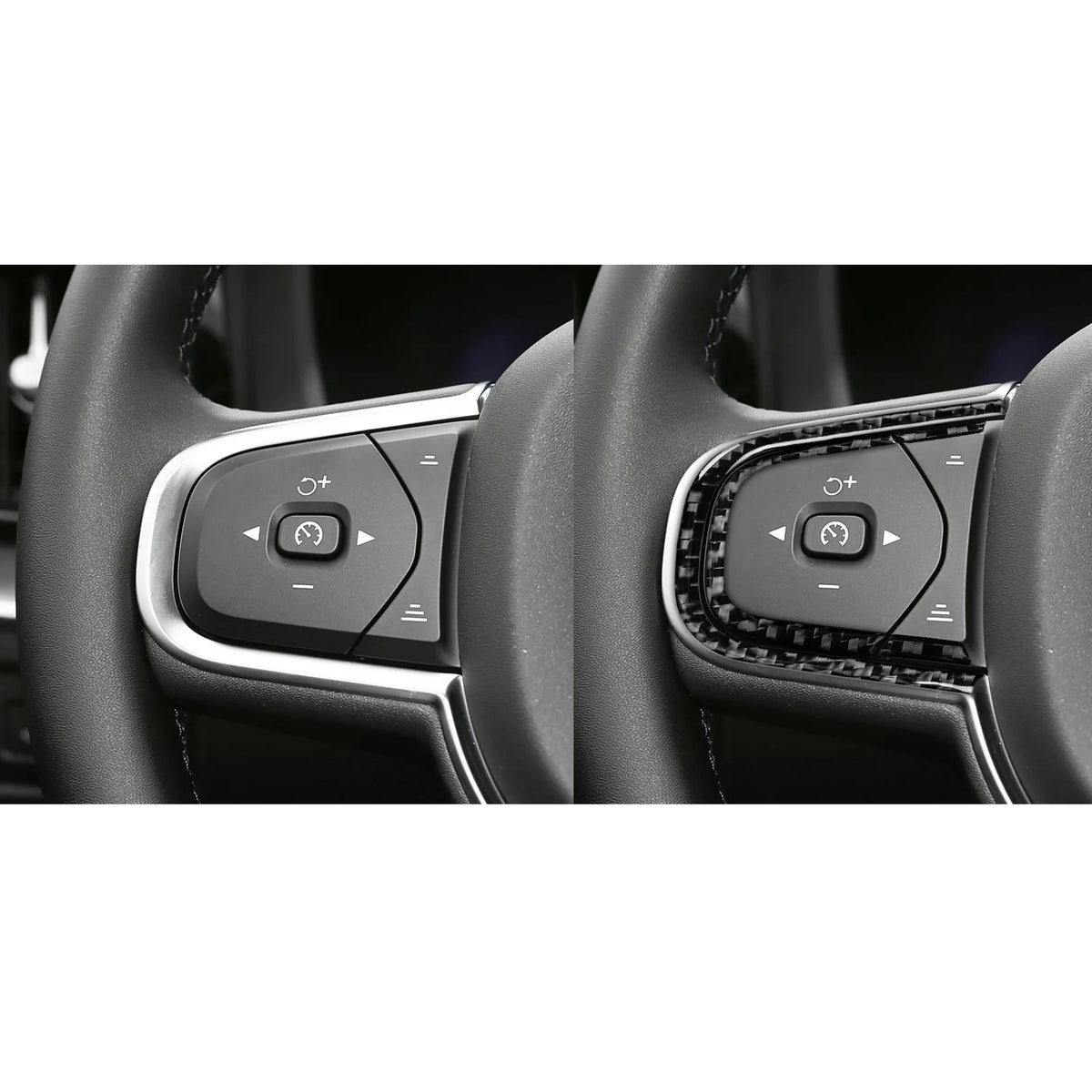 For Volvo XC60 2018-2025 Carbon Fiber Steering Wheel Buttons