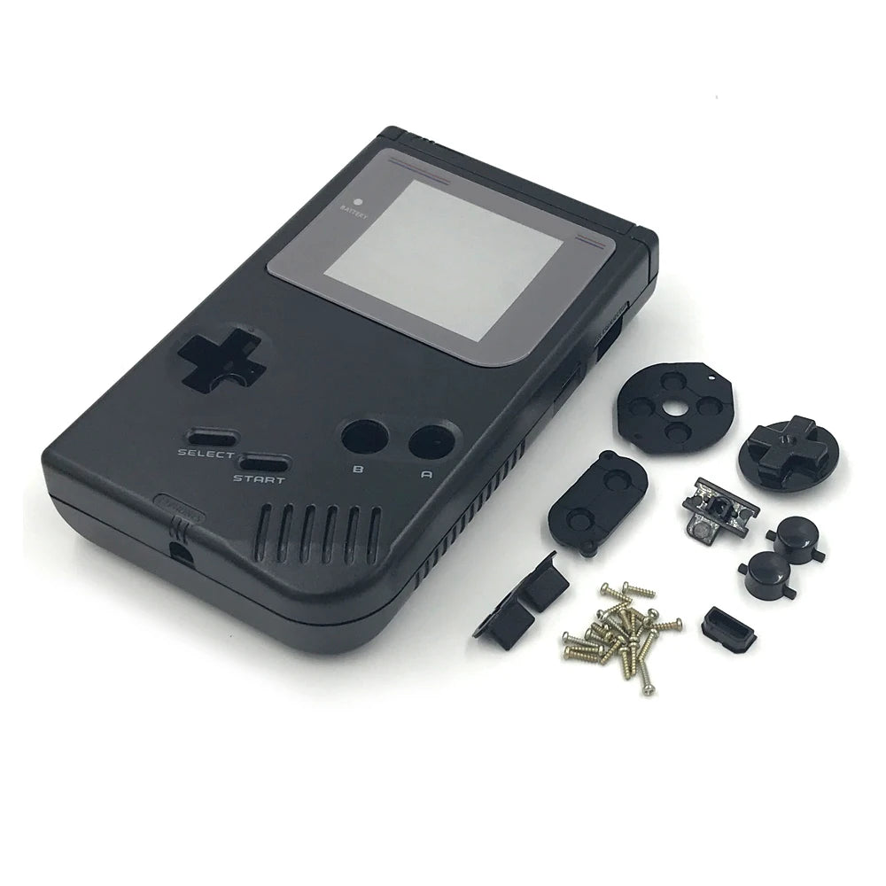 Full Shell Case for GameBoy Classic GB DMG Console Housing W/ Button Screw Rubber Pads Kits Replacement