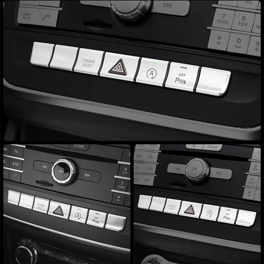 Car Console Air Conditioner Buttons Decals Trim For Mercedes