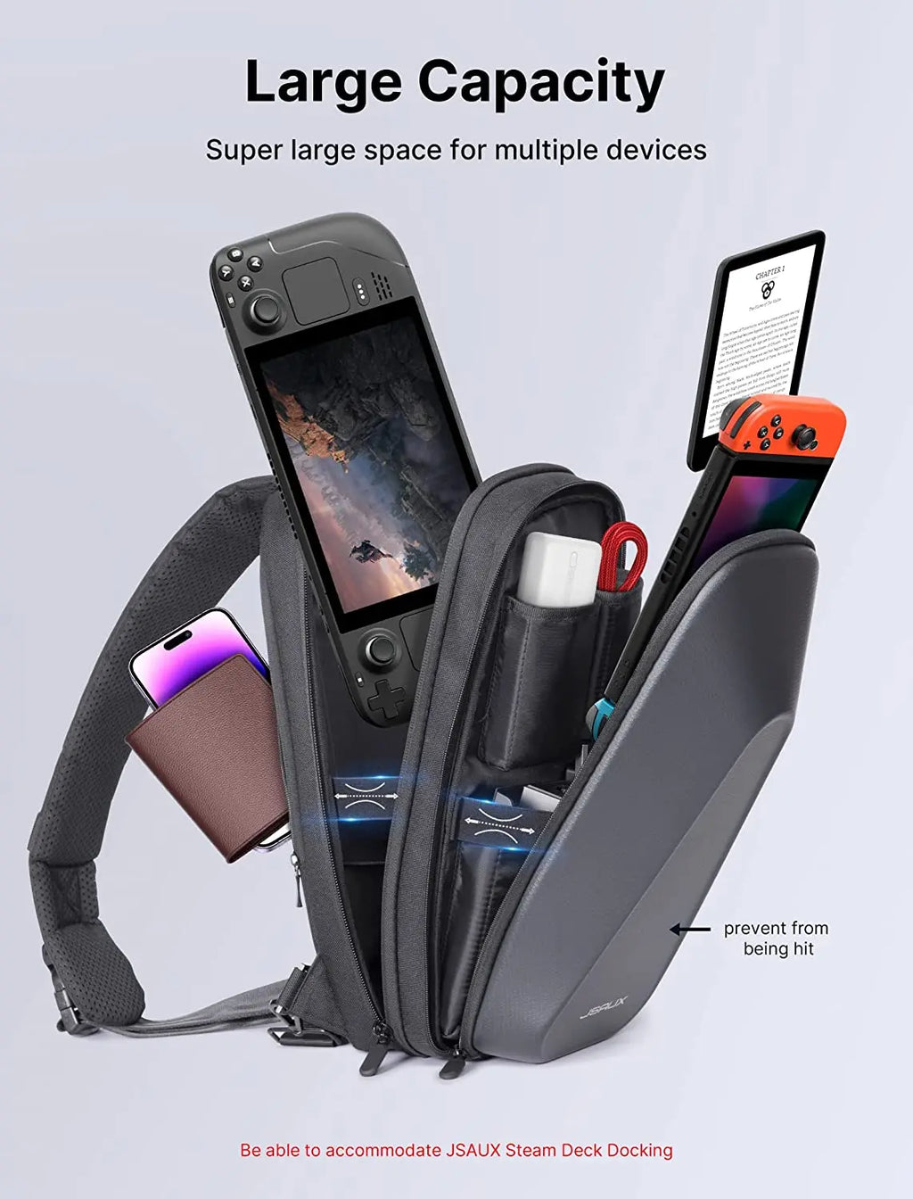 JSAUX Carrying Case for Steam Deck OLED Hard Shell Protectiv