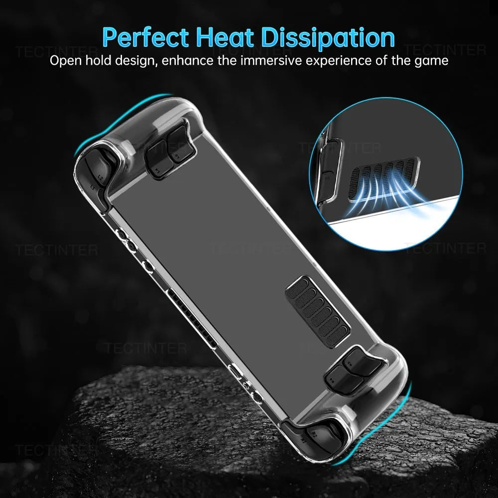 Transparent TPU Case Cover Shell For Steam Deck Host Crystal