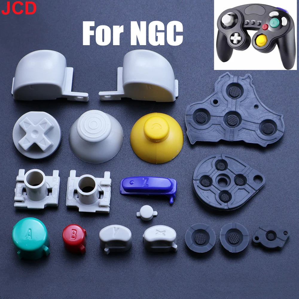 JCD Full Set Button For GameCube NGC Gamepad Power ON OFF Ke