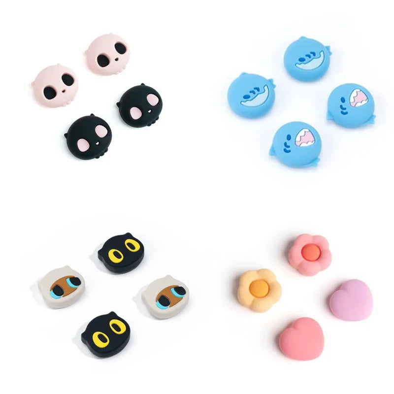 New Cute Cat Dog Shark Soft Thumb Stick Grip Cap Protective 