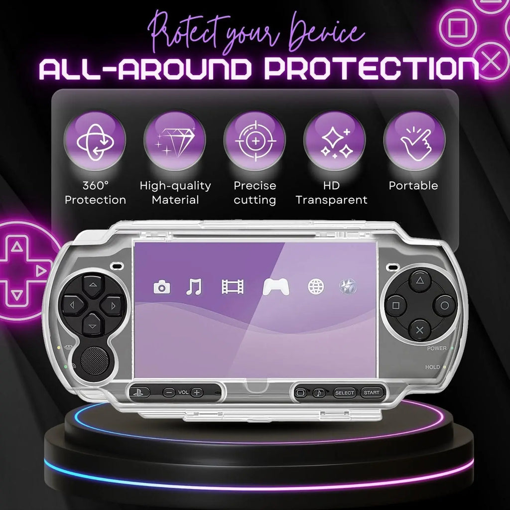 Clear Hard Case for PSP - Full Cover Protector with Clear Di