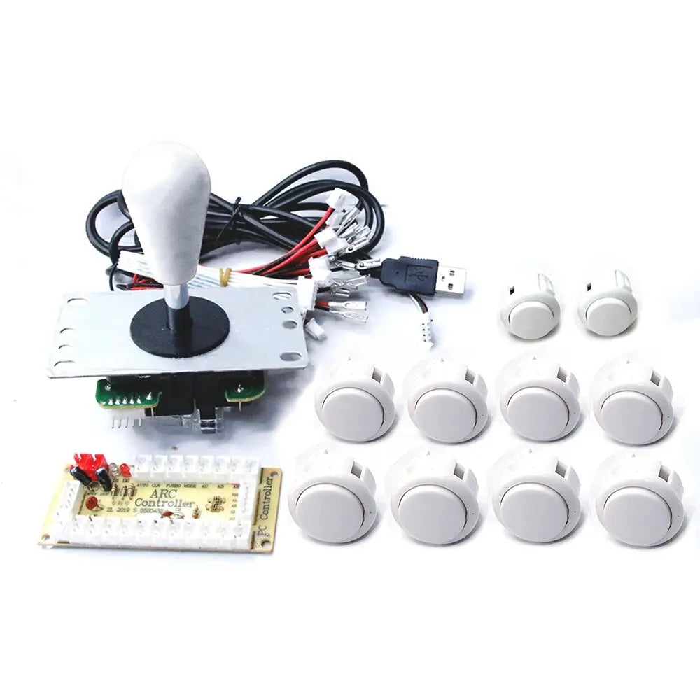 Copy SANWA Game Machine Arcade Console DIY Kit 8 Way Joystick Push Buttons For PC Raspberry Pi Zero Delay USB Board Controller