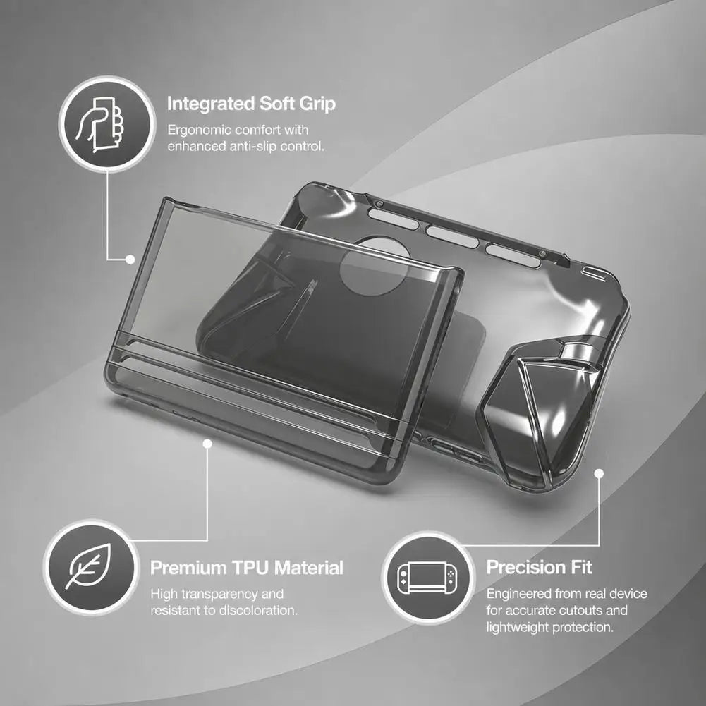 Clear TPU Protective Case For AYN Thor Dual Screen Handheld 