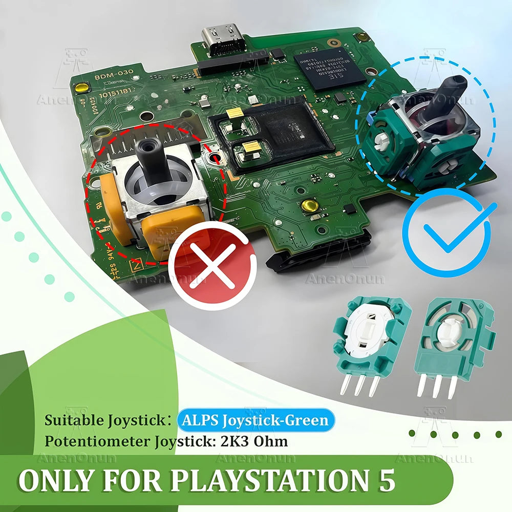 Original 2K3 Ohm Potentiometer Replacement PS5 ALPS Joystick