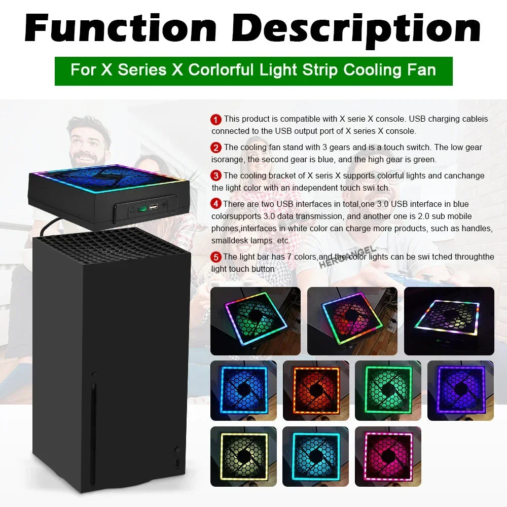 For XSX Top Cooling Fan For Xbox Series X Console with Color