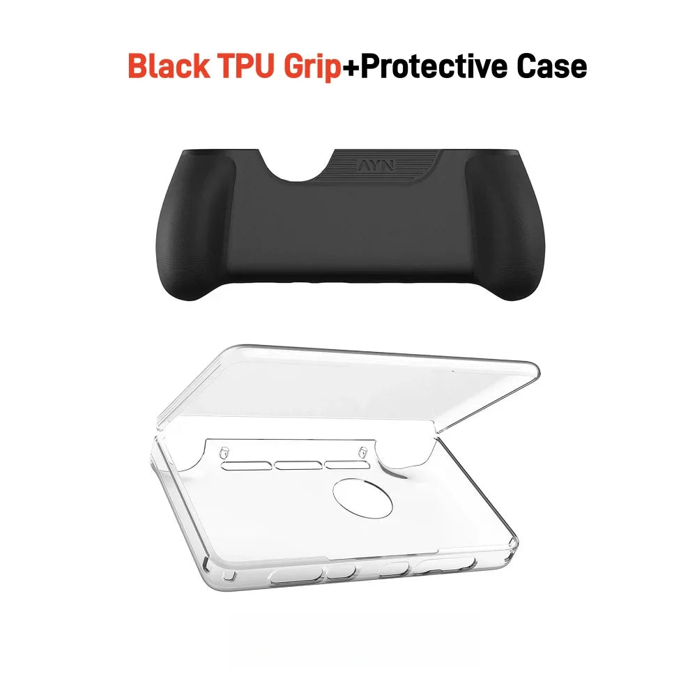 AYN THOR Gaming Console Accessory Bundle Ergonomic TPU Grip + Shockproof Carry Case + HD Tempered Glass Screen Protector 4-in-1