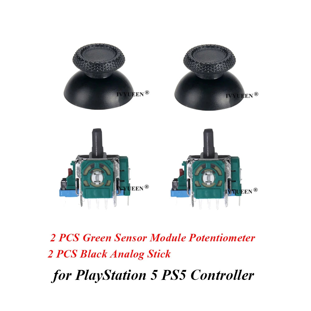 IVYUEEN Joysticks Replacement for Playstation 5 DualSense PS5 Controller 2K3 Ohm Analog Stick 3D Thumbstick Repair Parts Kit