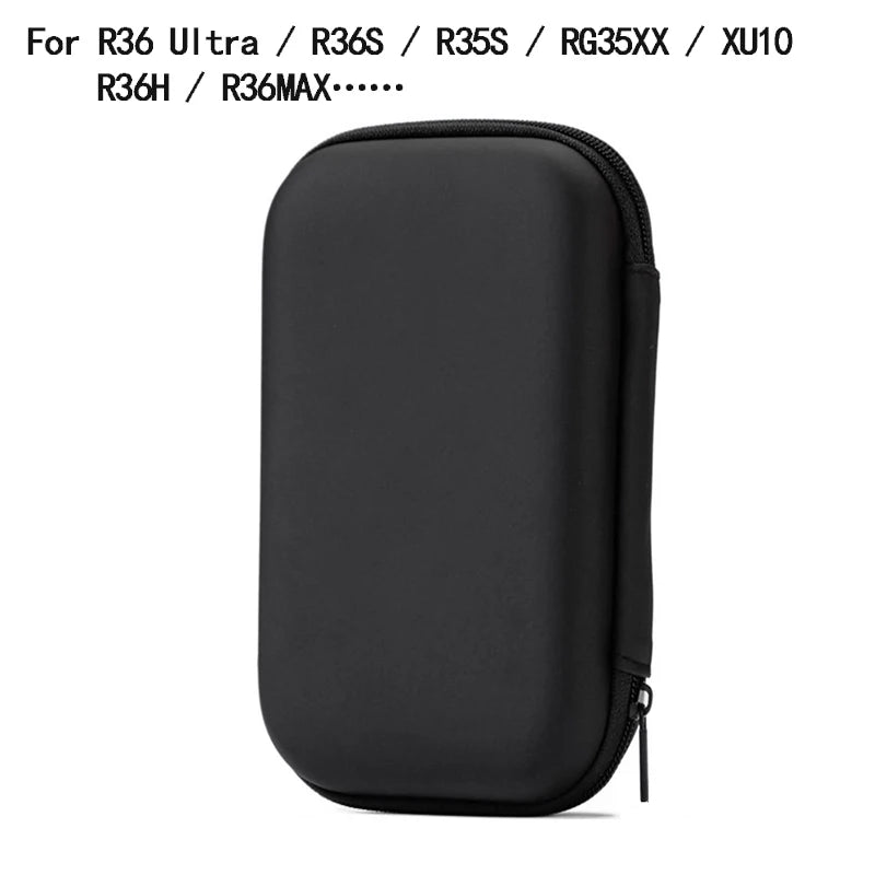 For R36 Ultra Game Console Storage Bag EVA Hard Shell anti Pressure Bag Soft Silicone Case Anti Scratch Screen Protector Film