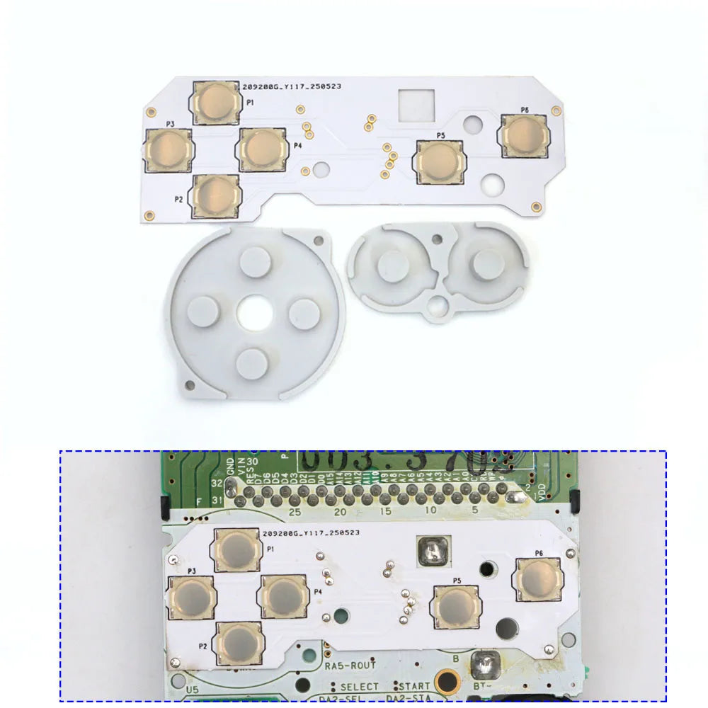 For GB GBA GBC GBP Clicky Tactile Button Kit Mod W/ Conducti
