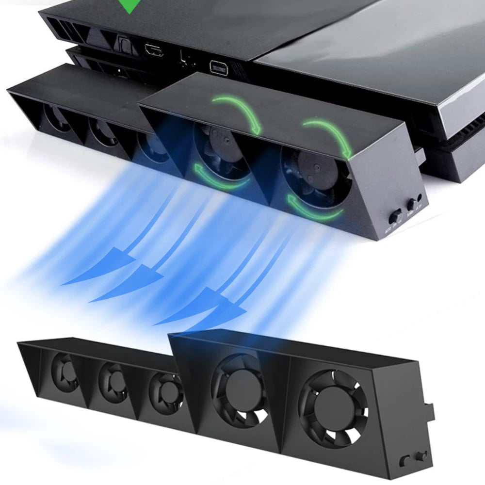 Cooling Fan Fit for Sony PS4 USB External Turbo Temperature 