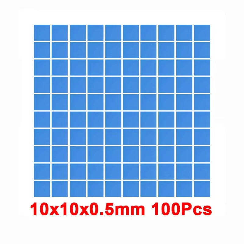 RGEEK 6W/M.K GPU CPU Heat Sink 100mm 100mm Cooling Conductive Silicone Pad Heat Sink Thermal Pad for Computer Desktop Accessory