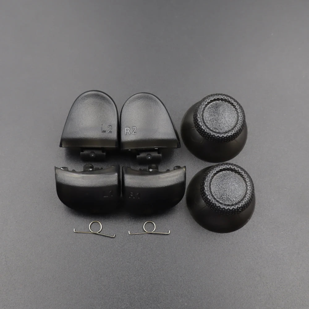 1Set BDM-030 Joystick Thumb Caps & R1 L1 R2 L2 Game Trigger Buttons with Spring for PS5 V3.0 Controller Replace Part
