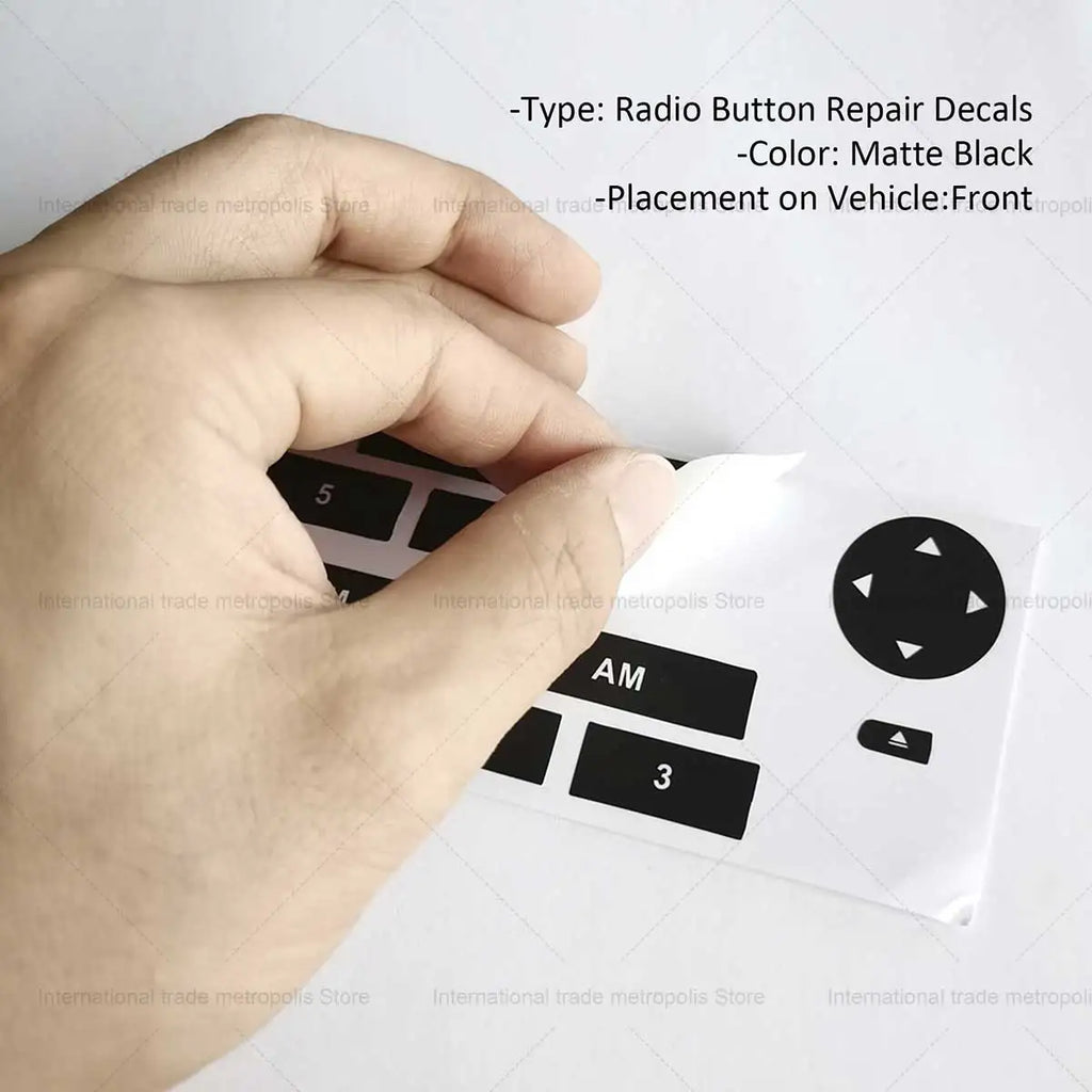 Car Radio Button Repair Sticker For Fiat Grand Punto Radio S