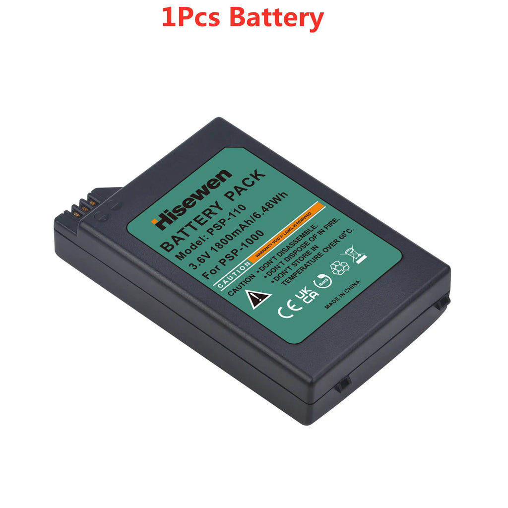 PSP-110 PSP-1005 Replacement Lithium Batteries for Sony PlayStation Portable Console PSP-1000 Gamepad Battery/Charger