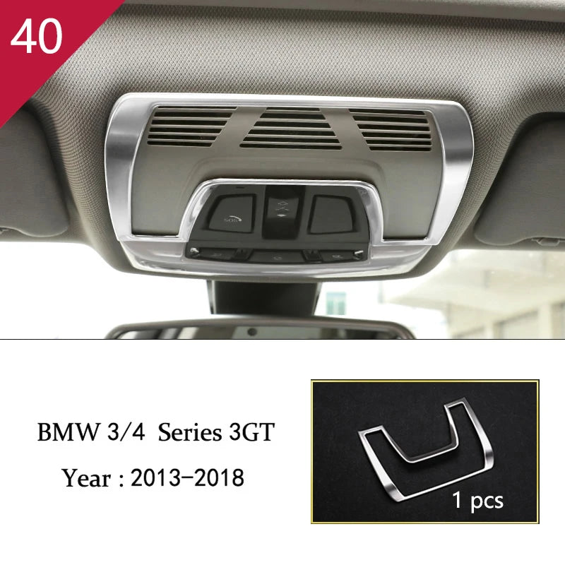 For BMW 3 4 Series 3GT F30 F32 F34 Car Styling interior Gearshift AC CD button Panel Door Armrest Decoration Cover Trim Sticker