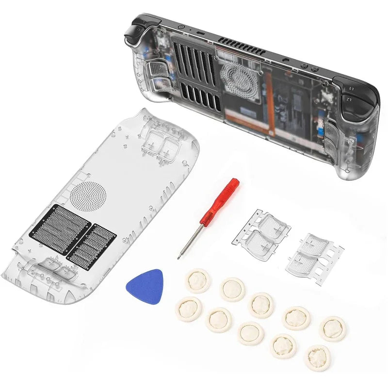 Transparent Back Shell Case Compatible with Steam Deck Clear