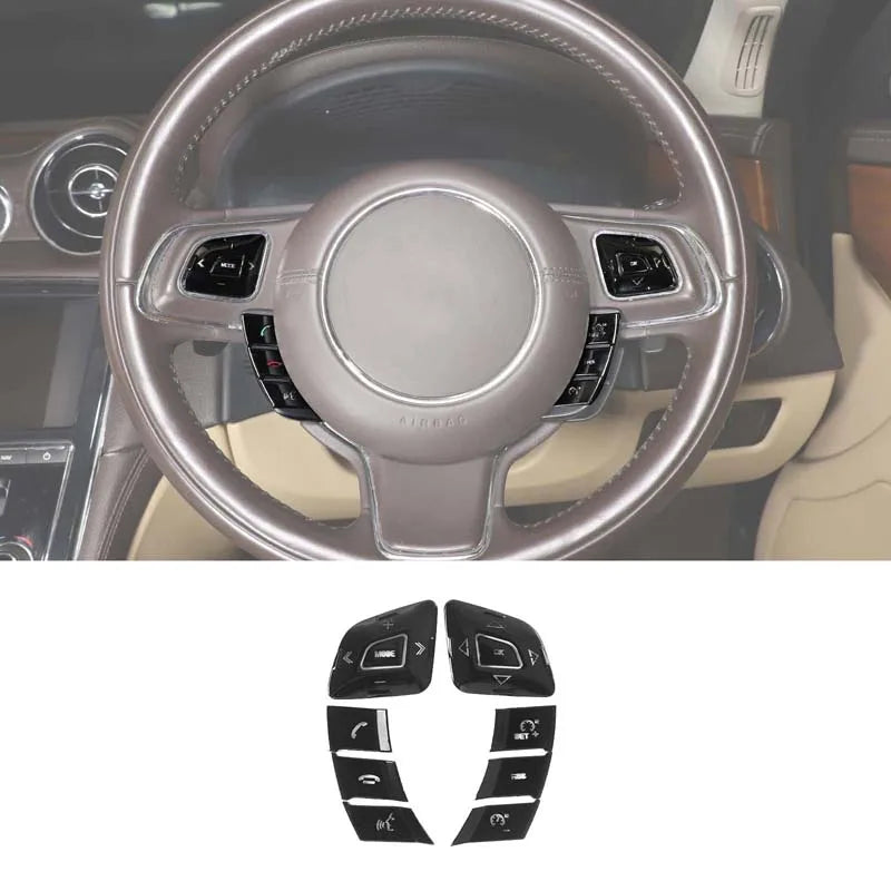 For Jaguar XJ XF 2010-2019 Stainless Steel Black Car Center 