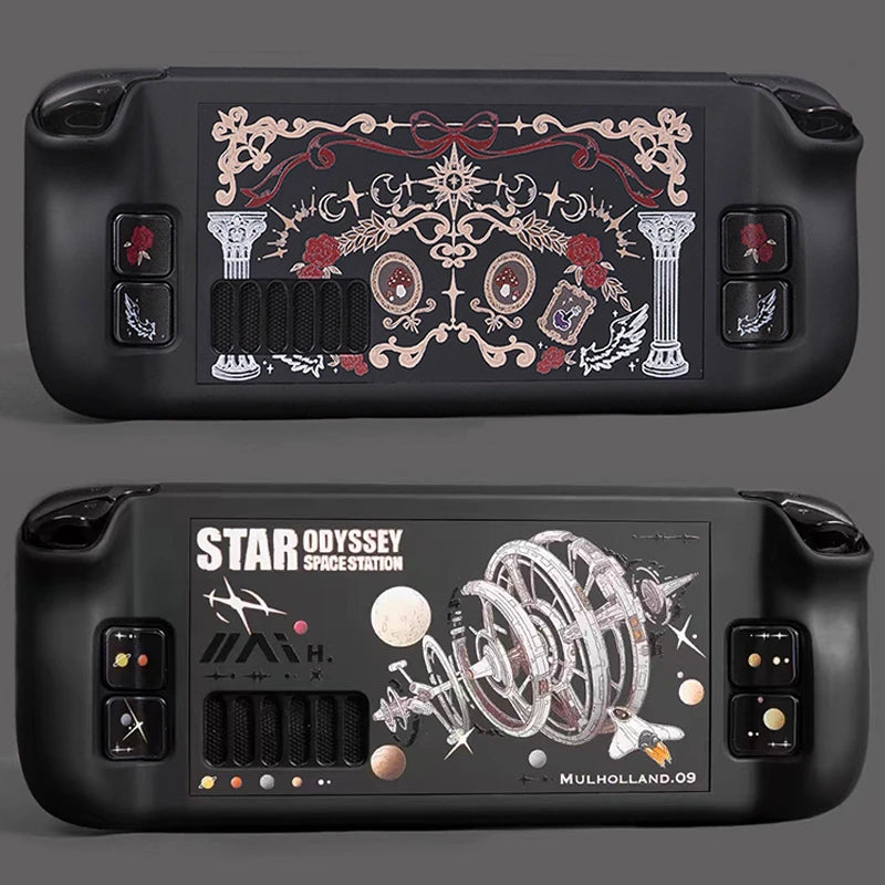 Steam Deck Oled Case Cool Black Moon Star Hard PC Console Co