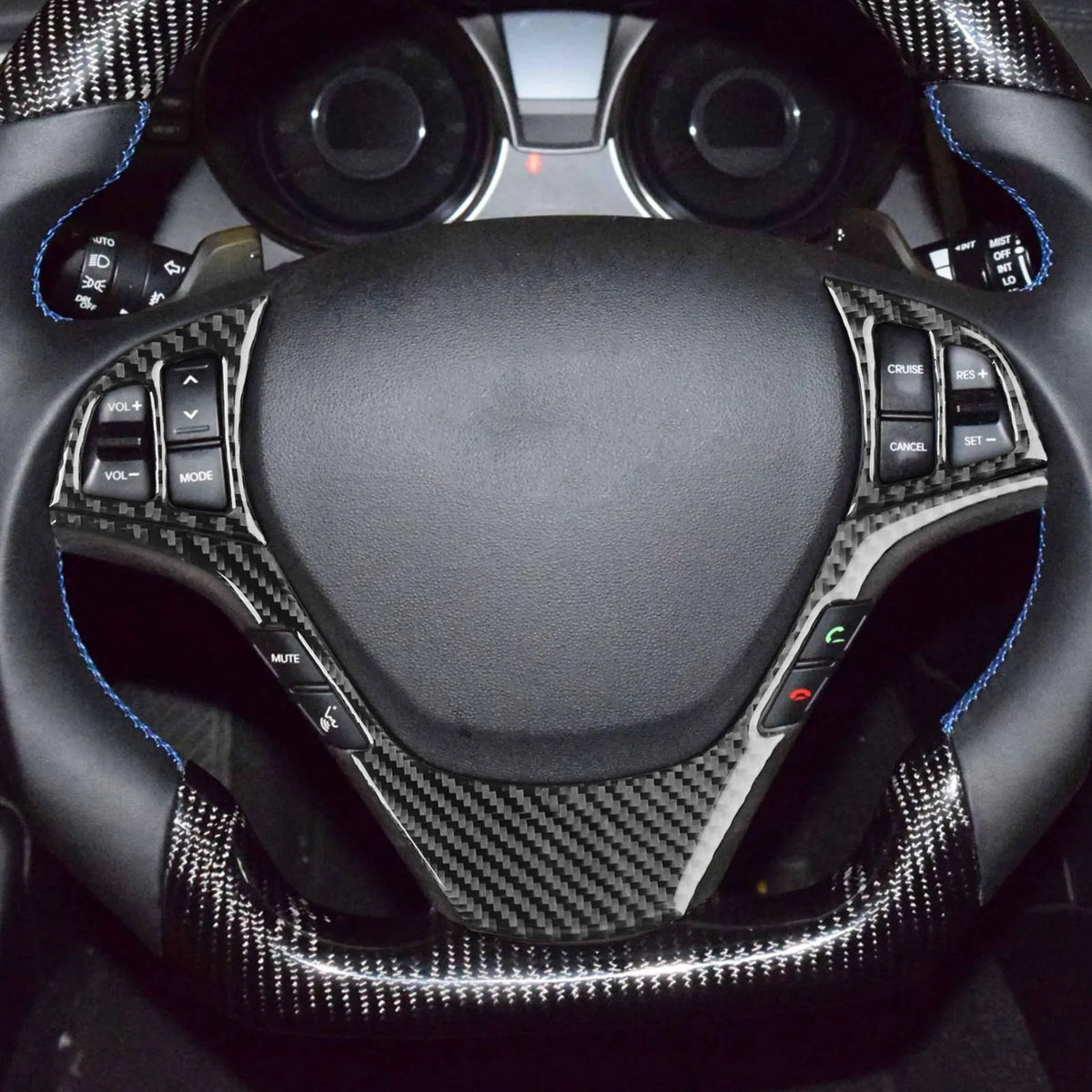For Hyundai Genesis Coupe 2013-2016 Carbon Fiber Steering Wh