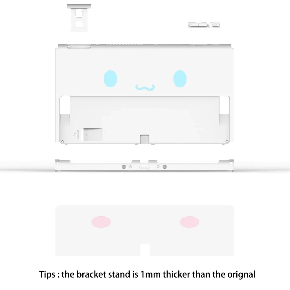 Back Plate Full Set Shell for Nintendo Switch OLED Console Replacement Back Plate Kickstand for NS Switch Oled Game Accessories