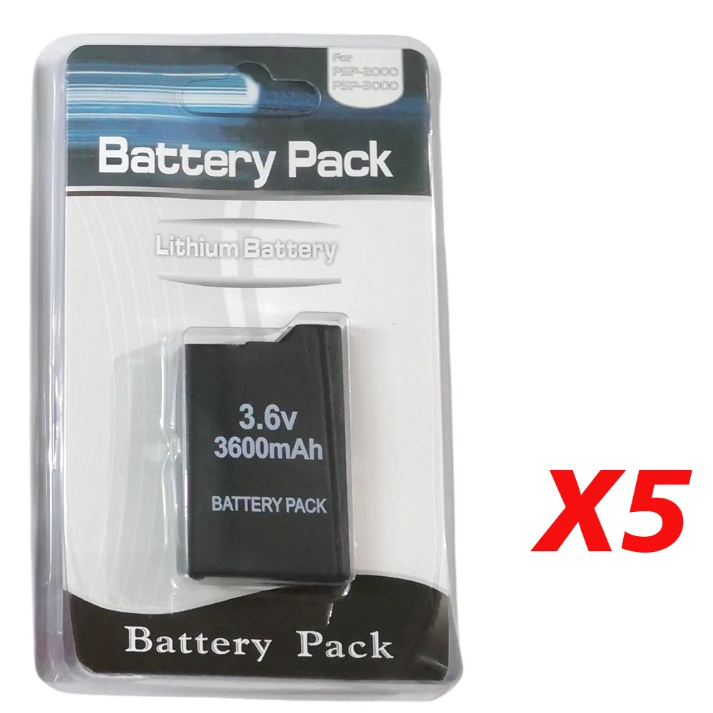 2400/3600mAh Lithium Battery For PSP-2000 PSP-3000 PSP-300 Slim Game Console Long Lasting Safe Handheld Game Replacement Battery