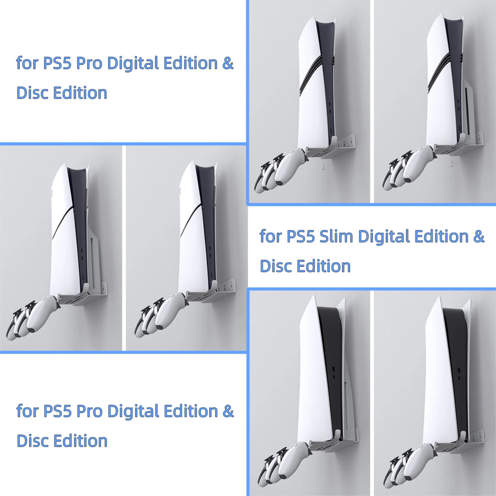 Wall Mount for PS5 PS5 Slim PS5 Pro GP-531 Heavy-Duty Metal 