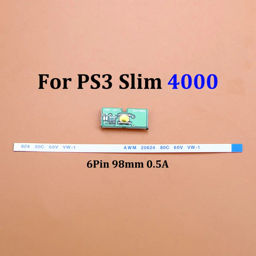Host Power Button On OFF Switch Board Ribbon Cable Board Flex Cable For PS3 Slim 2000 2500 3000 4000 Console Parts Replacement