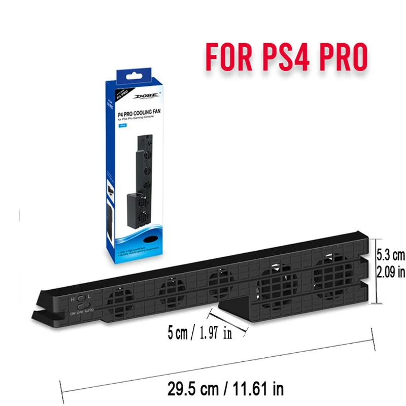 For Sony PS4 Pro Slim Playstation Play Station PS 4 Cooler Cooling Fan DC 5V Game Console USB Kit Controller Support Control Fan