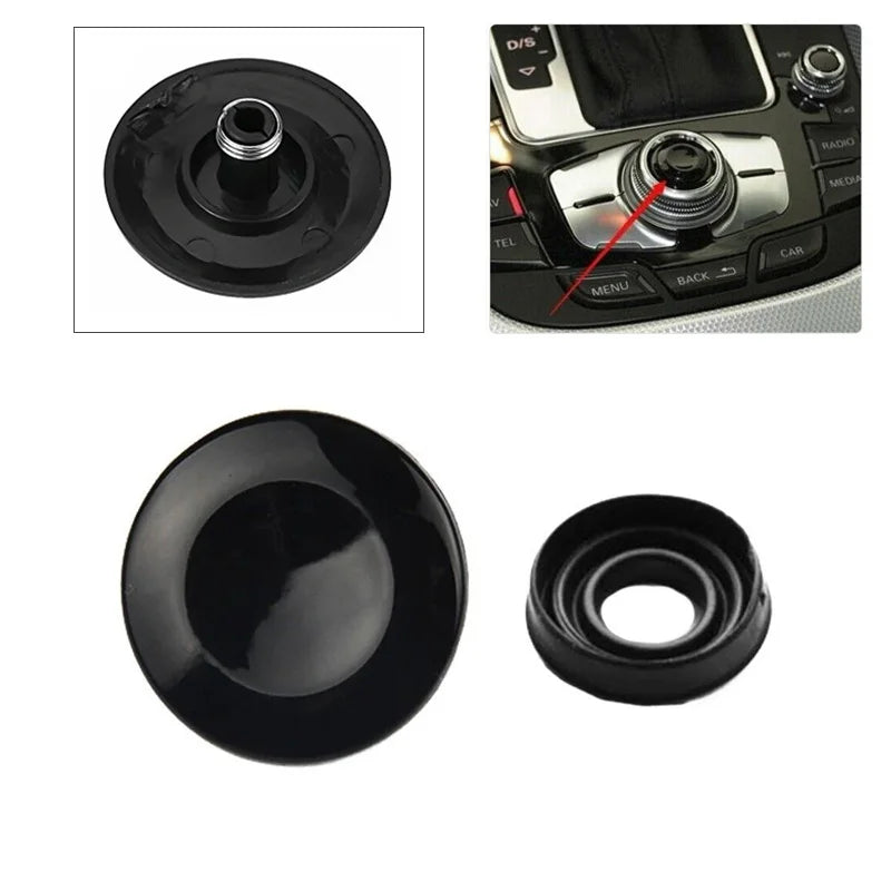 For Audi A4 S4 A5 Q5 A6 S6 Car Glossy Black MMI Knob Switch 