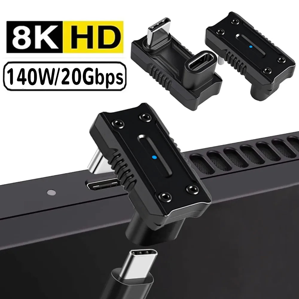 140W 20Gbps 8K Projection Fast Charging Adapte Type C Male T